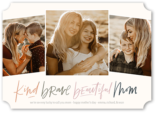 Kind Words Mom 5x7 Beige  Mother's Day Card