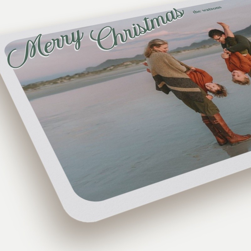 Classic Script Frame Holiday Card