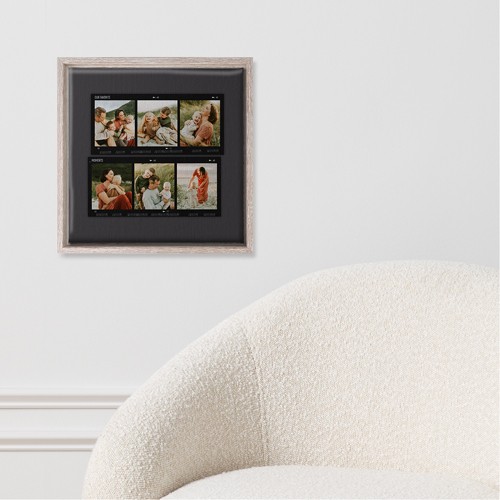 Travel Film Collage 12x12 Gray  Canvas Print