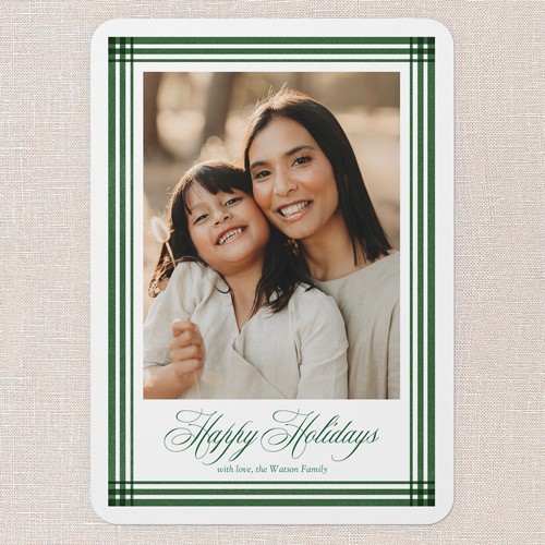Trendy Green Affordable Christmas Card