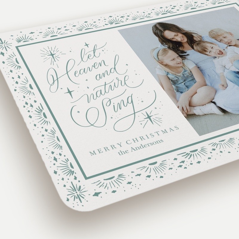 Celestial Carol Religious Christmas Card