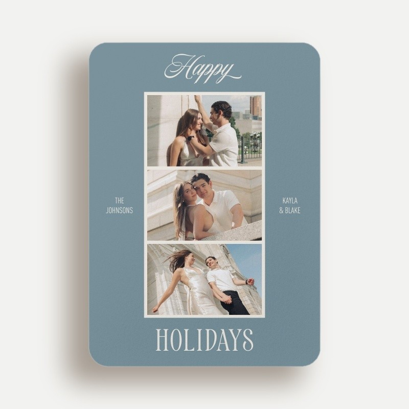 Photo Strip Trio Holiday Card