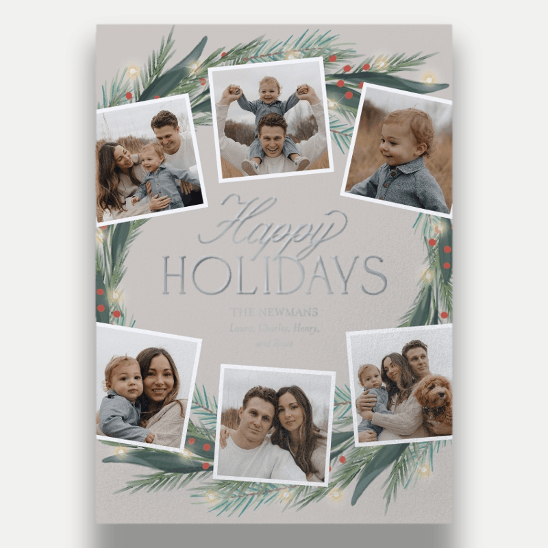 Encircled Wreath Holiday Card