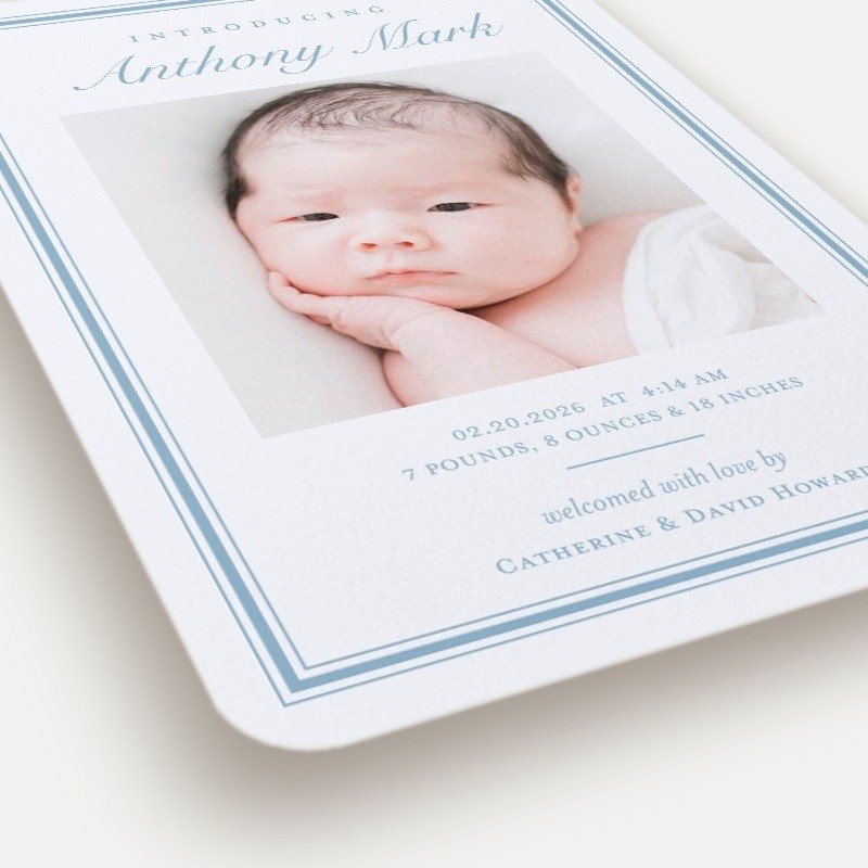 Classy Frame Birth Announcement