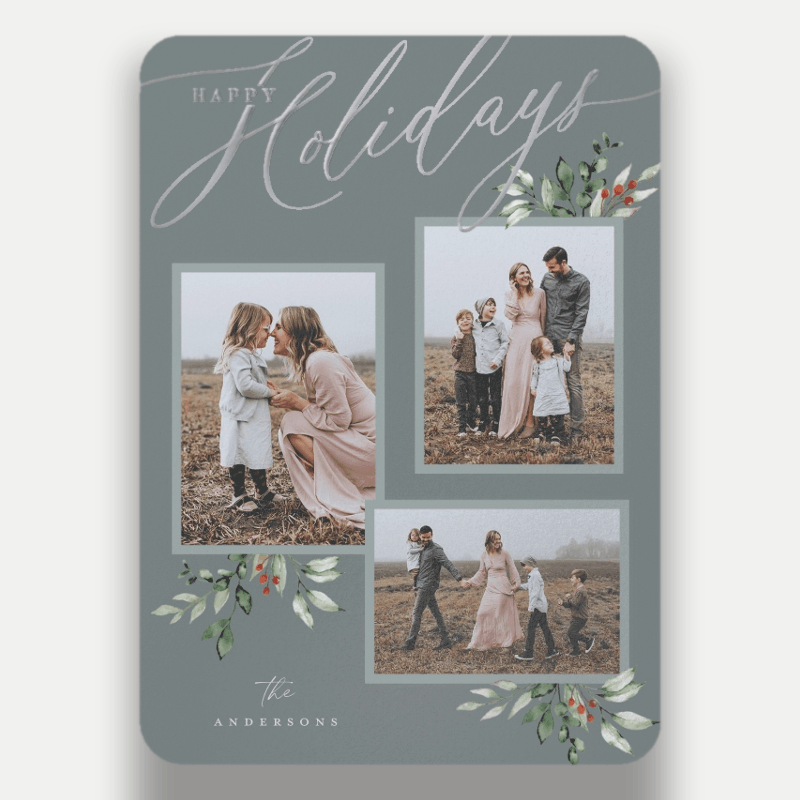 Script and Snapshots Holiday Card