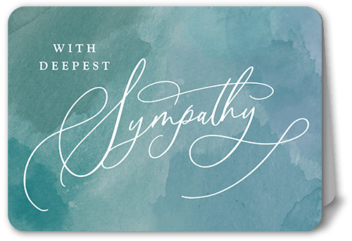 Peaceful Painting 5x7 Blue  Memorial Card