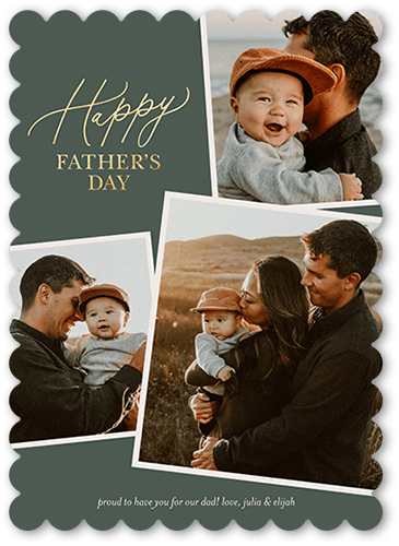 Stacked Frames Dad 5x7 Blue  Father's Day Card