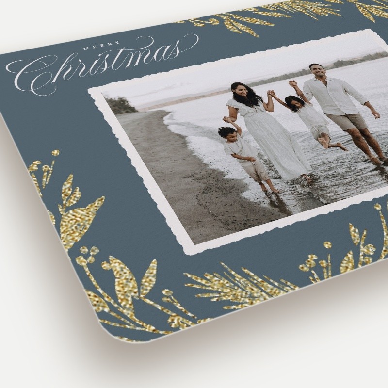 Shimmering Botanical Holiday Card