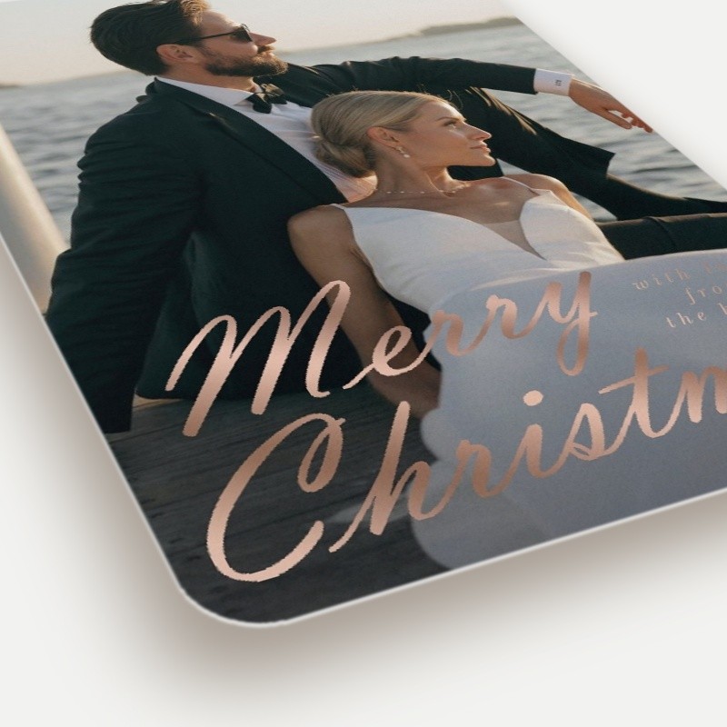 Oversized Script Holiday Card
