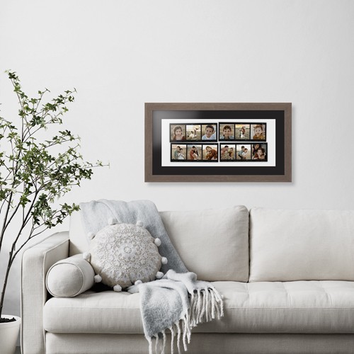 Favorite Film Collage 10x24 White  Framed Print