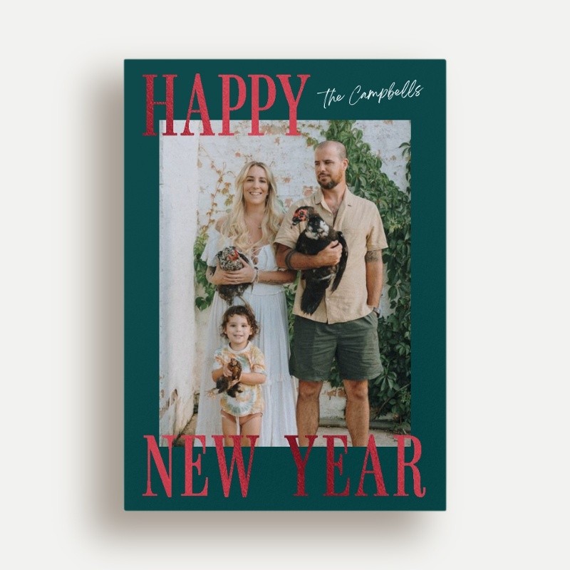 Bold Serif Holiday Card