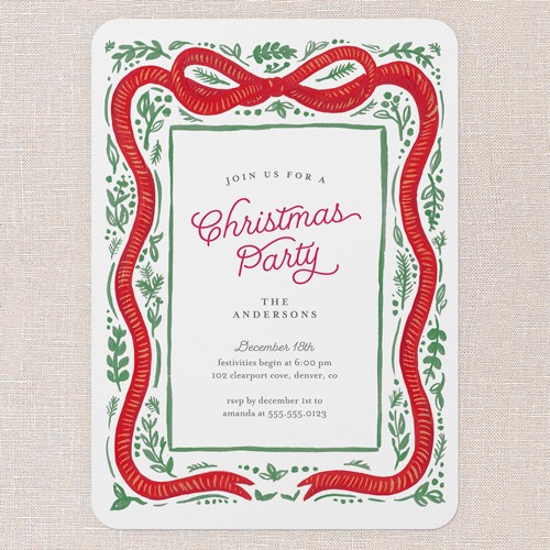 Christmas Invitations With Flat Design