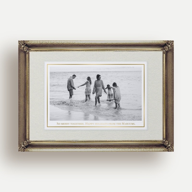 Chris Loves Julia Golden Heirloom Holiday Card Chris Loves Julia Golden Heirloom 5x7 Beige Holiday Card