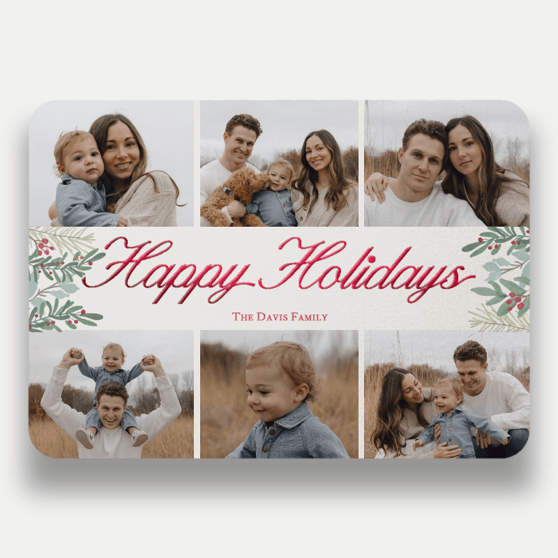 Script Banner Holiday Card