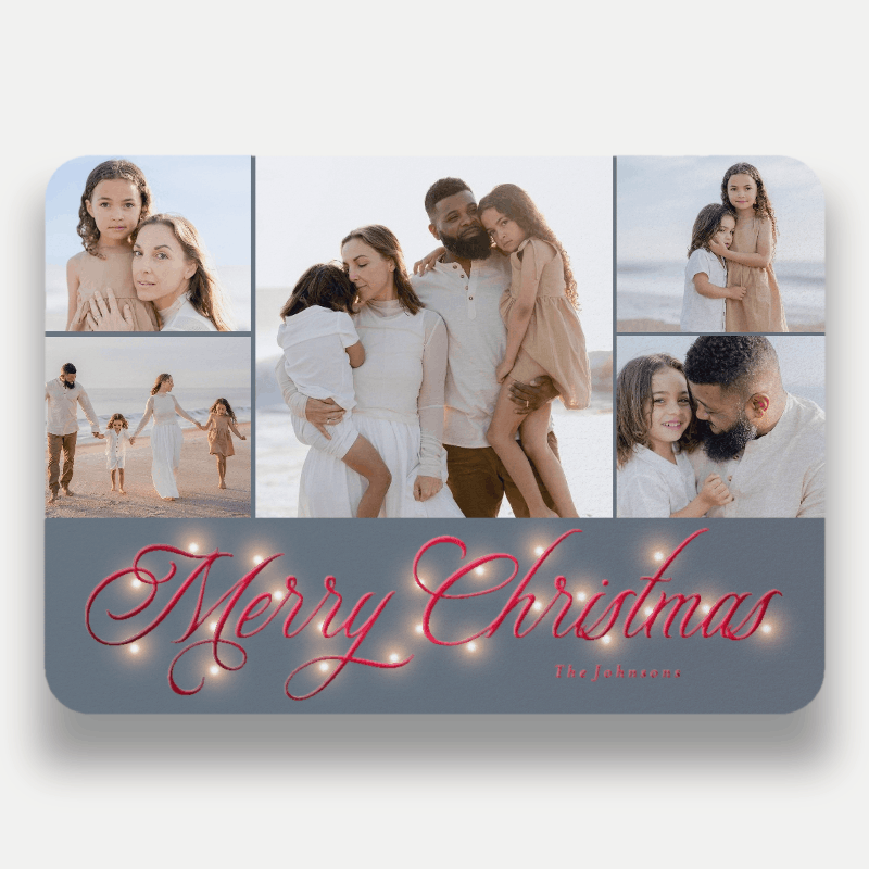 Glowing Flourish Holiday Card