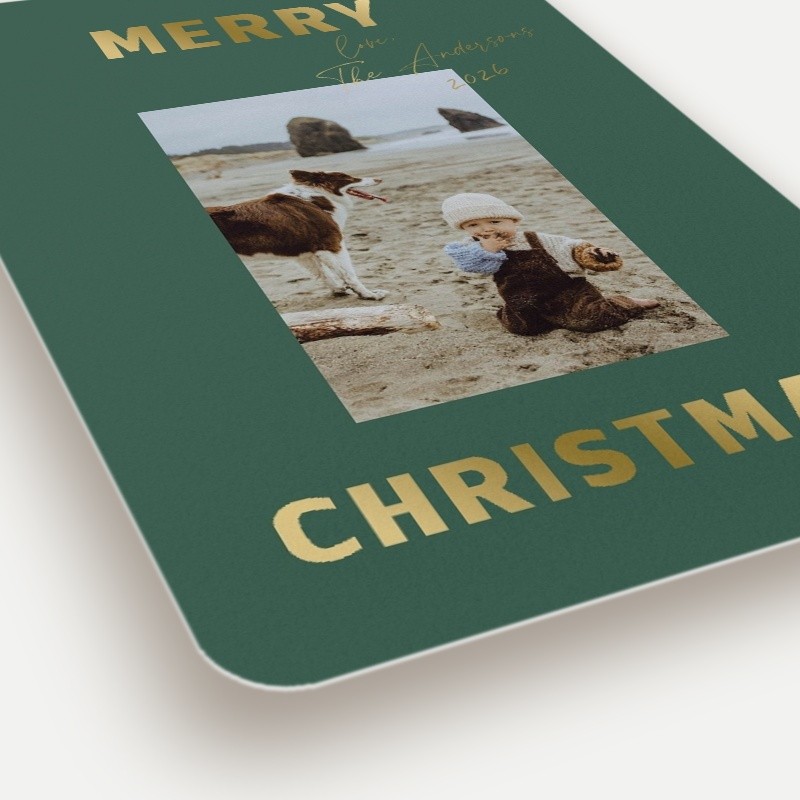 Modern Signature Holiday Card