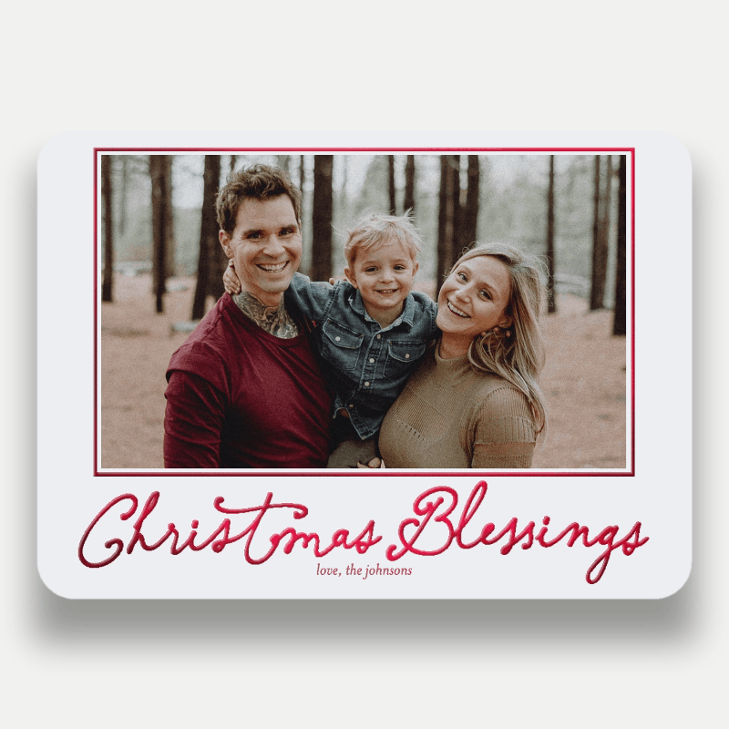 Framed Six Holiday Card