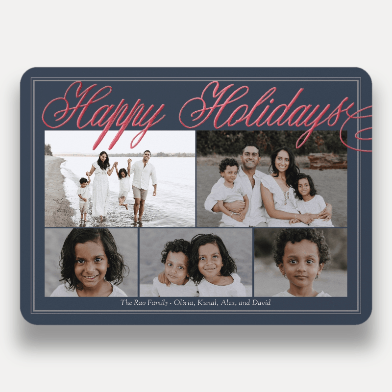 Grand Script Holiday Card
