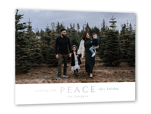 Affectionate Message 5x7 White  Holiday Card