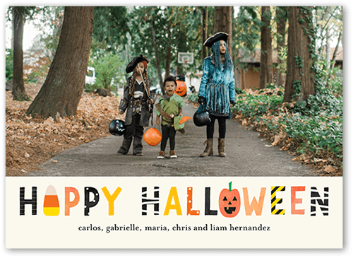 Happy Little Pumpkin 5x7 Beige  Halloween Card