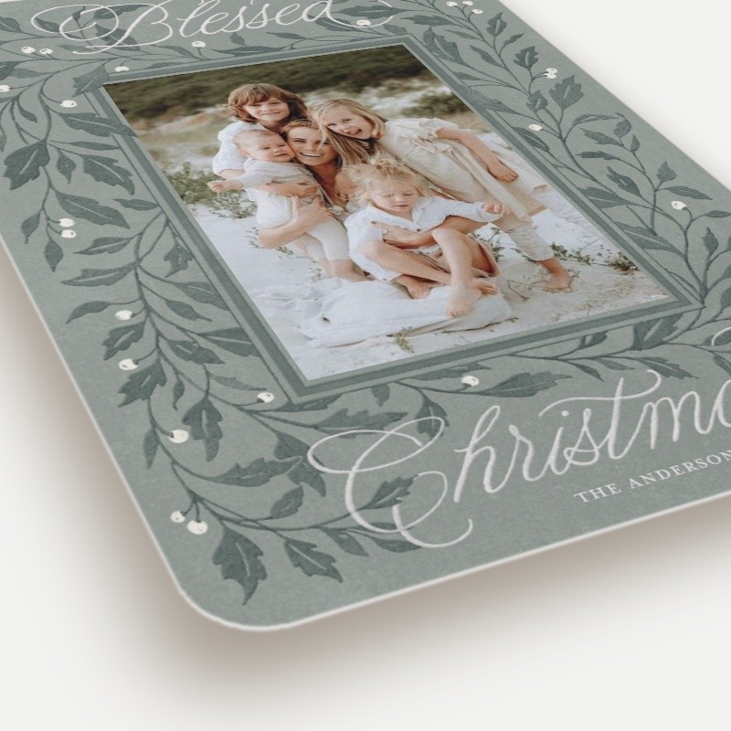 Holly Frame Holiday Card