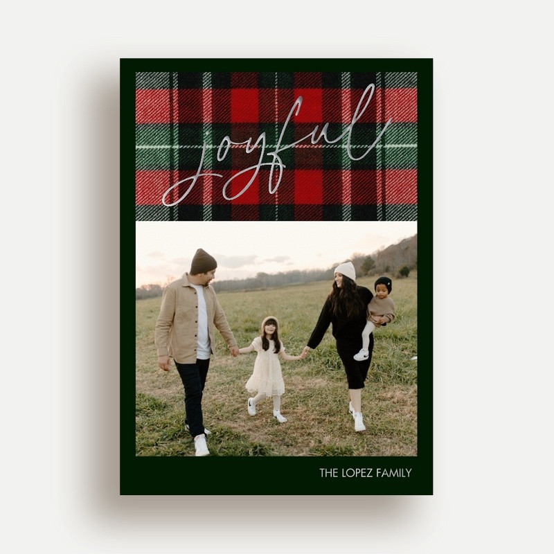 Fast Plaid Christmas Card