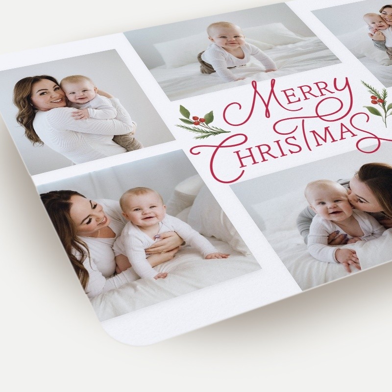 Berry Script Collage Holiday Card