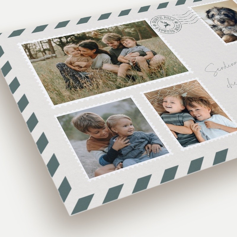Airmail Stamps Holiday Card