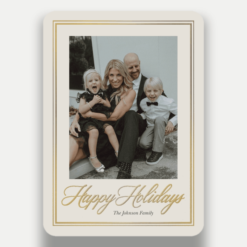 Script Border Holiday Card