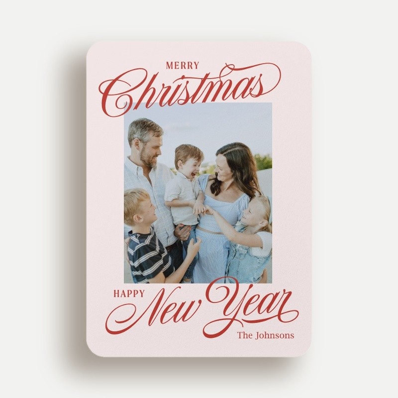 Split Script Holiday Card