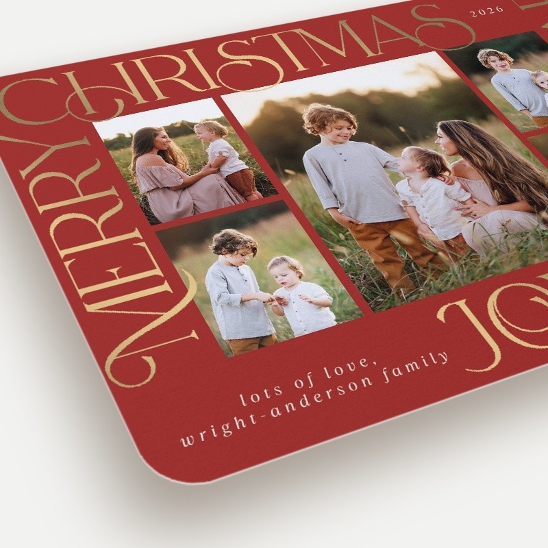 Word Frame Holiday Card