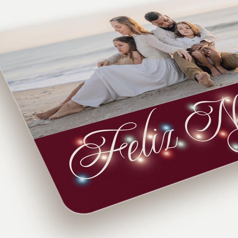 Lights Script Holiday Card