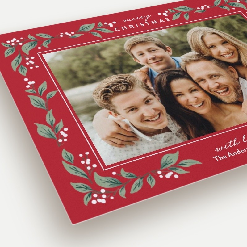 Botanical Border Holiday Card