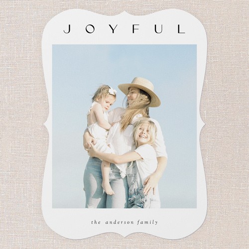 Minimal Magic 5x7 White  Holiday Card