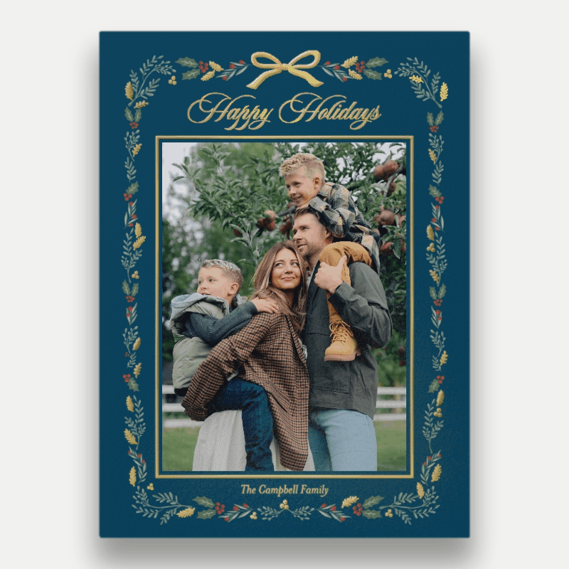 Painted Botanical Holiday Card