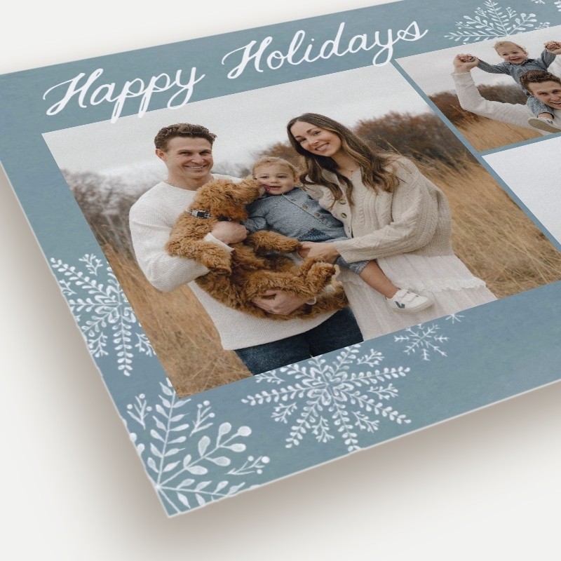 Scattered Snowflakes Holiday Card