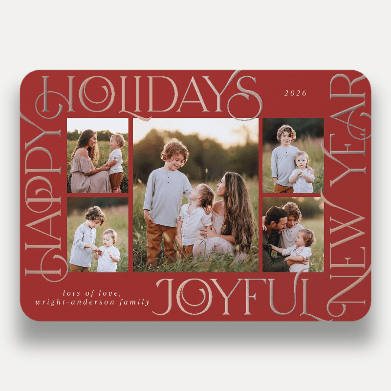Word Frame Holiday Card
