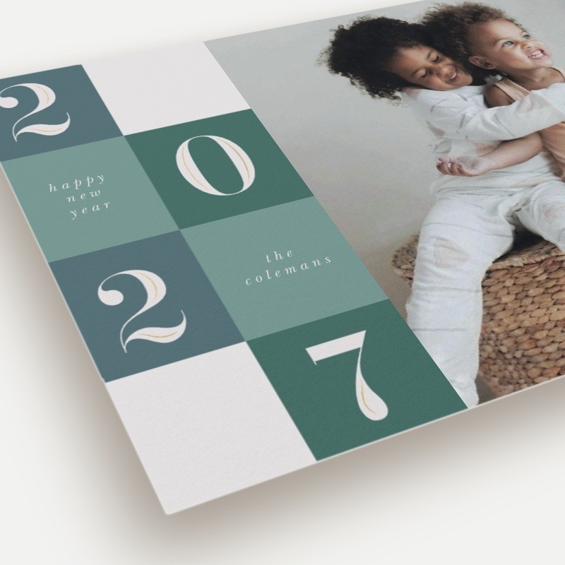 Checkerboard Year New Year's Card