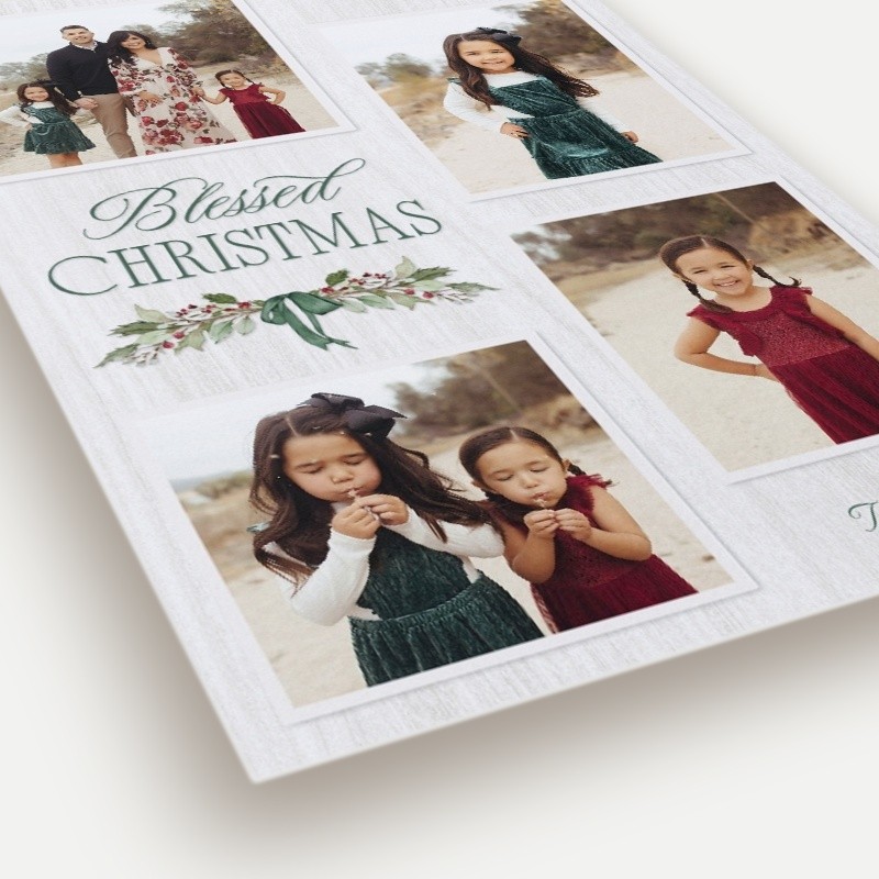 Holly Swag Holiday Card