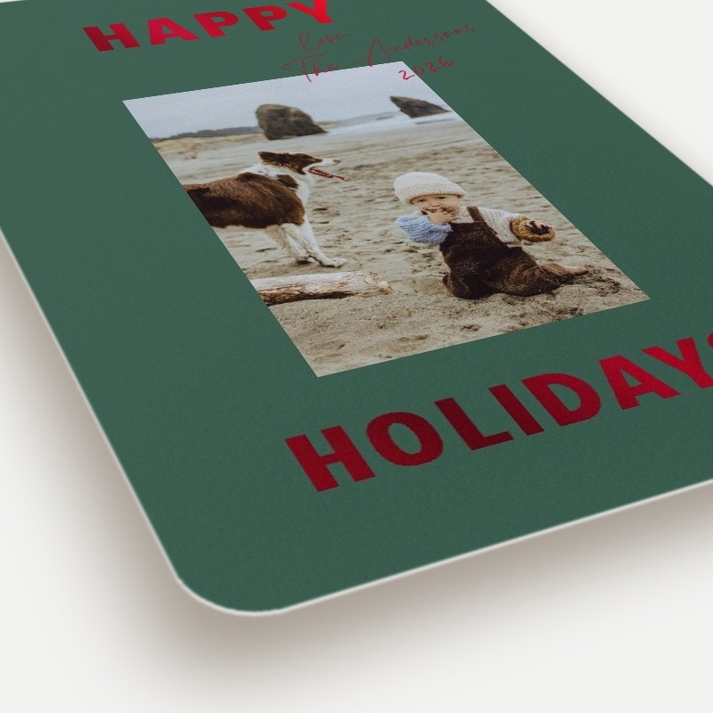 Modern Signature Holiday Card