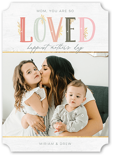 Ornamental Love 5x7 White  Mother's Day Card