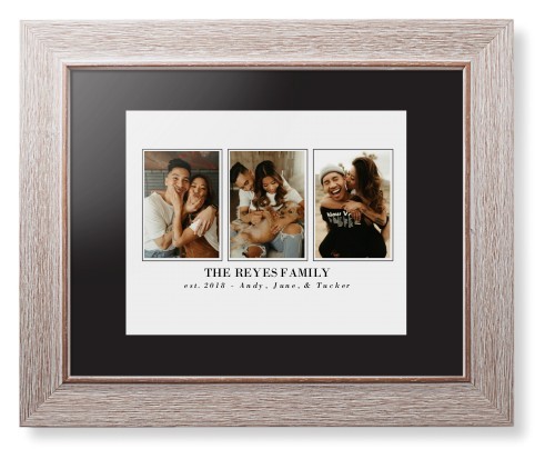 Framed Prints: Classic Trio Rustic Modern Frame Black Top Mat 8x10 White 3 Photos Shutterfly