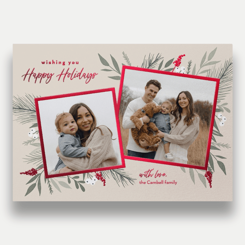 Elegant Botanicals Holiday Card