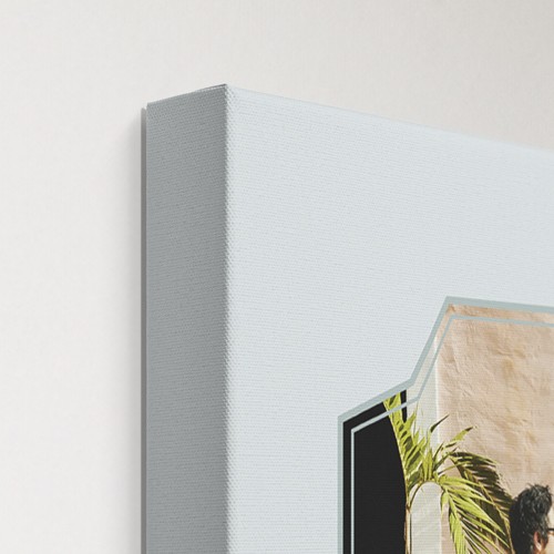 Unique Shape 16x16 Gray  Canvas Print