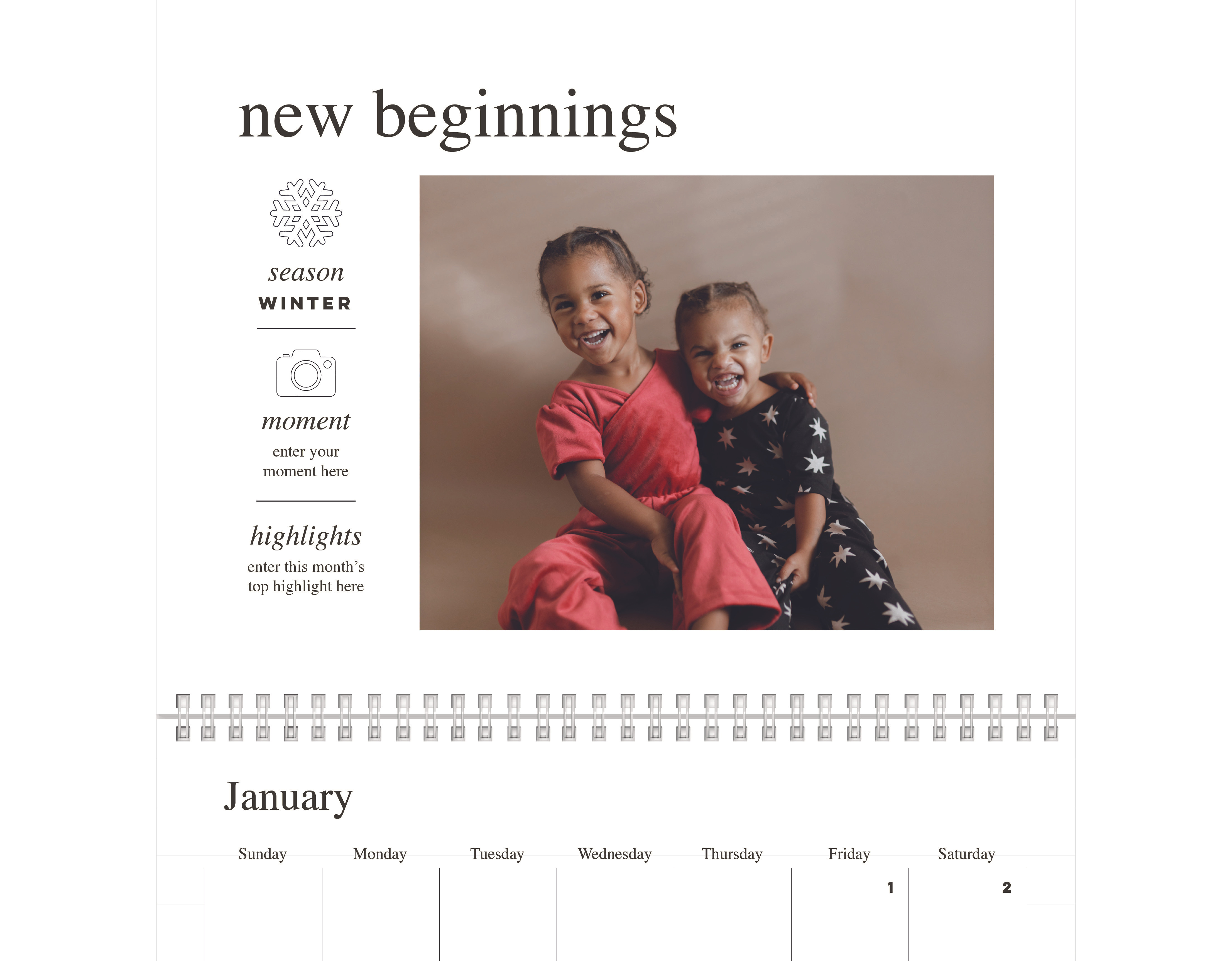 Modern Year In Review Gallery Calendar