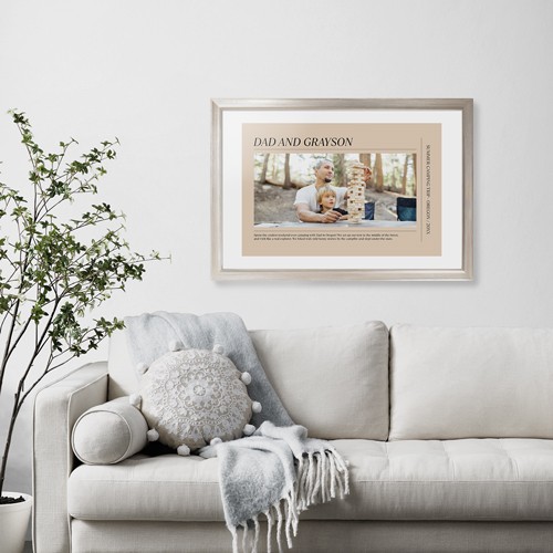 Editorial Snapshot 20x30 Beige  Framed Print