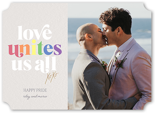 Passion Unites 5x7 Gray  Pride Card