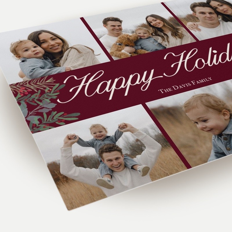 Script Banner Holiday Card