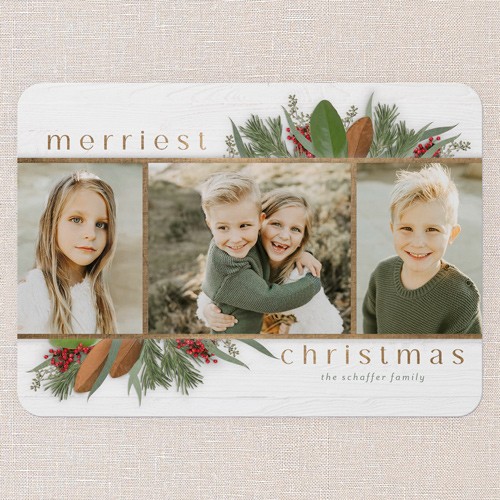 Fantastic Foliage 5x7 White  Holiday Card