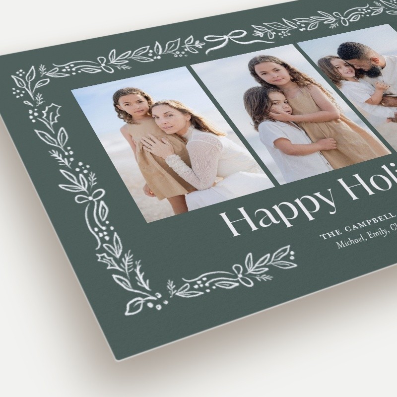 Sketched Botanical Holiday Card